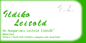 ildiko leitold business card